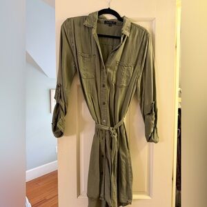 Velvet Heart Sage Green Shirt Dress